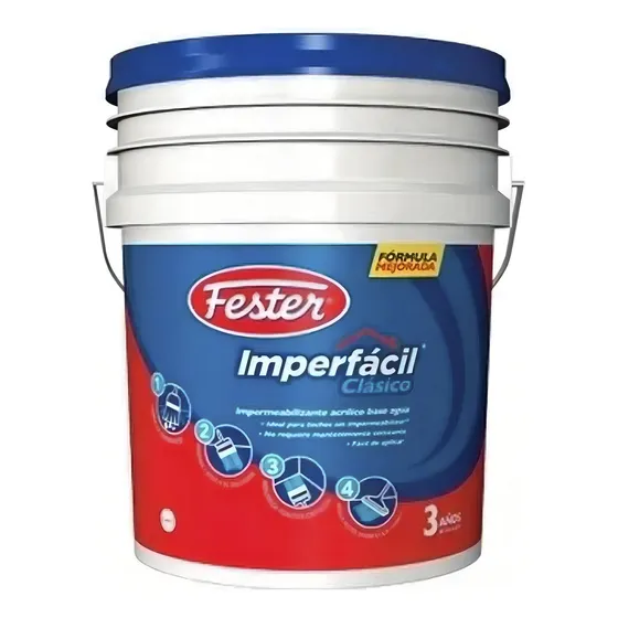 Cubeta Impermeabilizante Rojo Fester 19lt Imperfacil 3 Años