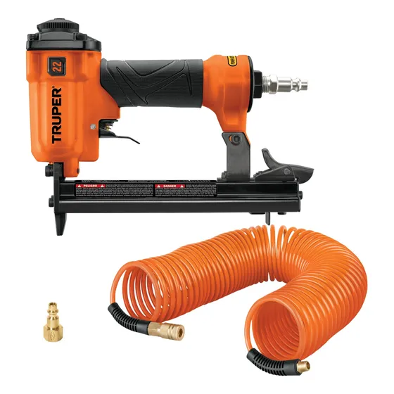 Kit Engrapadora Neumática 22 Profesional Manguera De Aire15m
