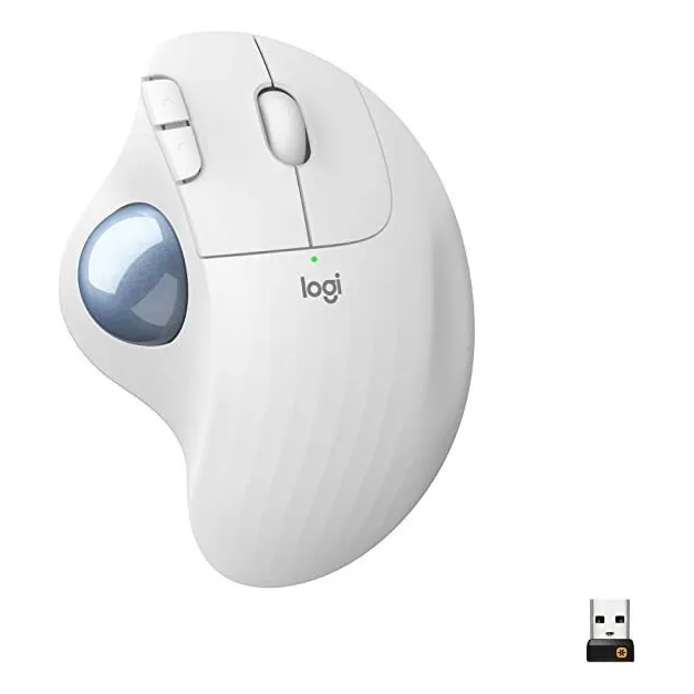 A Logitech Ergo Mouse Inalámbrico Bluetooth Blanco