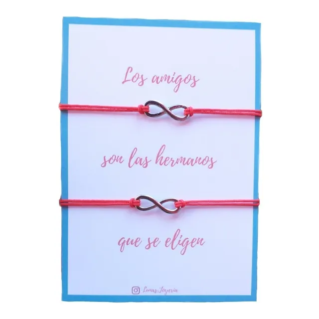 Pulseras Día Del Amigo Para Compartir Dije Infinito Regalo 