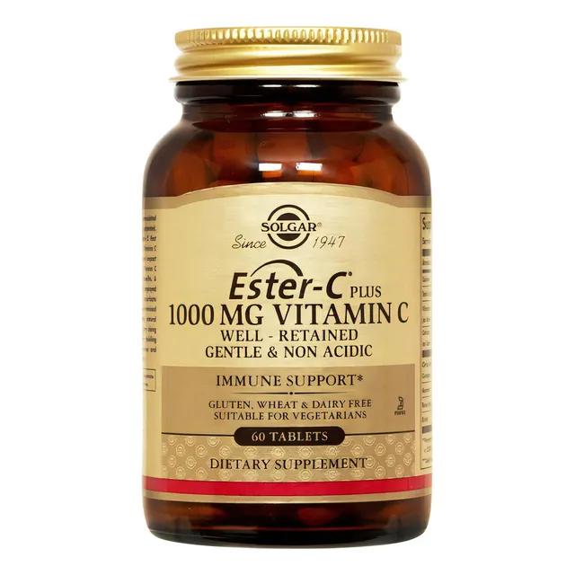Solgar Ester-c 1000mg Vitamin C 60tabs Sabor Neutro