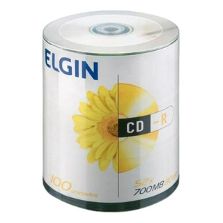 Cd Virgem Gravável Com Logo Cd-r 700mb/80min 52x Elgin 100un Cd Virgem Gravável Com Logo Cd-r 700mb/80min 52x Elgin 100un
