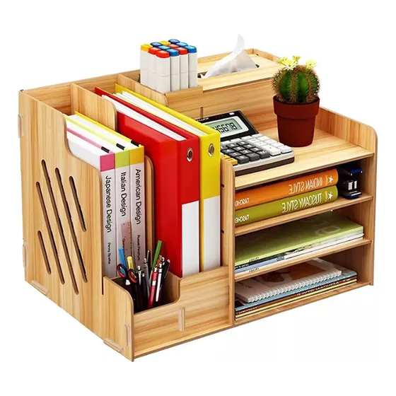 Organizador De Escritorio Multifunción Libros Y Lapices