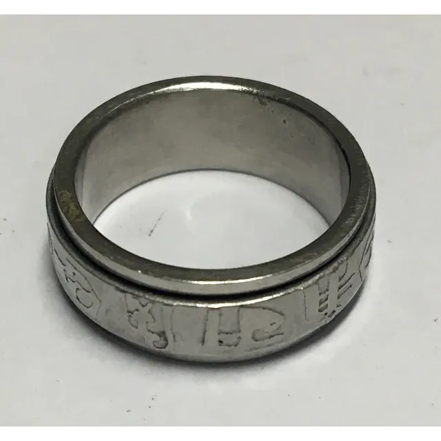 Anillo De Acero Inoxidable Anti Estres 22.92mm Talla 20 Aro