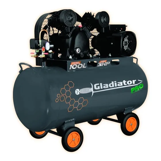 Compresor de aire eléctrico Gladiator Pro CE 810/220/M/50/3 100L 3hp 220V