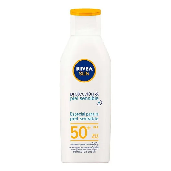 Protector Solar En Loción Nivea Sun Piel Sensible Fps 50 200ml