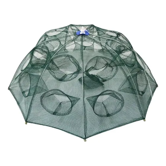 Trampa Para Mojarras 16 Bocas Plegable Red De Pesca Portatil