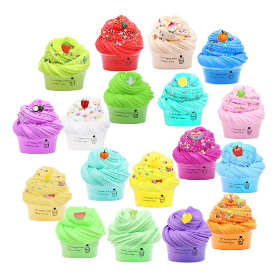 Conjunto De 18 Peças Slime Colored Mud Butter Mud C