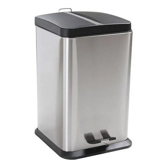 Lixeira Aço Inox Pedal Com Balde Interno 20 Litros Jaspe Mor