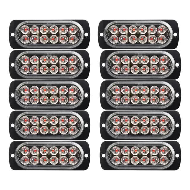 Foco Luz Estrobo Flash 18 Funciones 12 Led Multi Volt 10 Uds