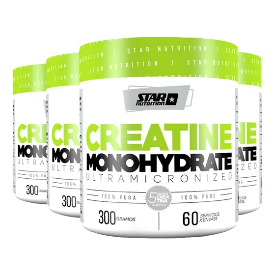 Creatina Star Nutrition 300 Gr X 4 Unidades Monohidratada