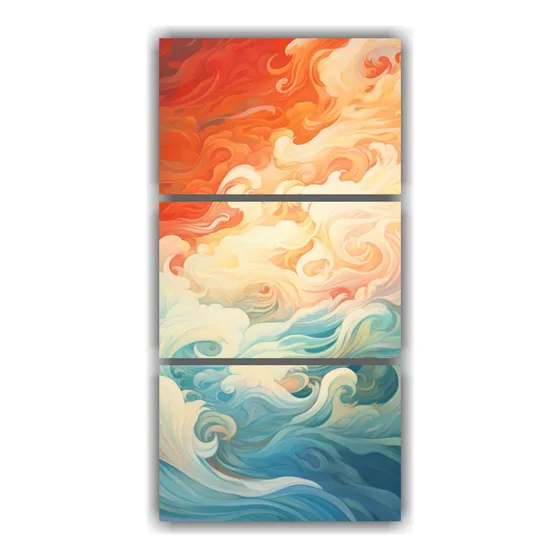 90x180cm Set 3 Lienzos De Tela Decoración Dimensiones Melod