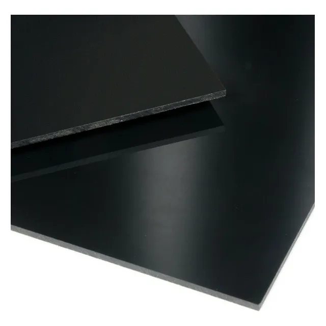 Placa Plastico Alto Impacto 50cm X 1mt X 2mm Negro C/brillo 