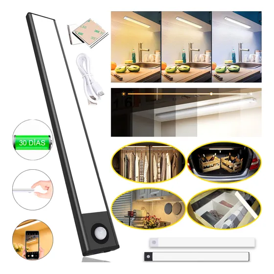 30cm Lámpara 60 Led Barra Luz Sensor Movimiento Casa Baño