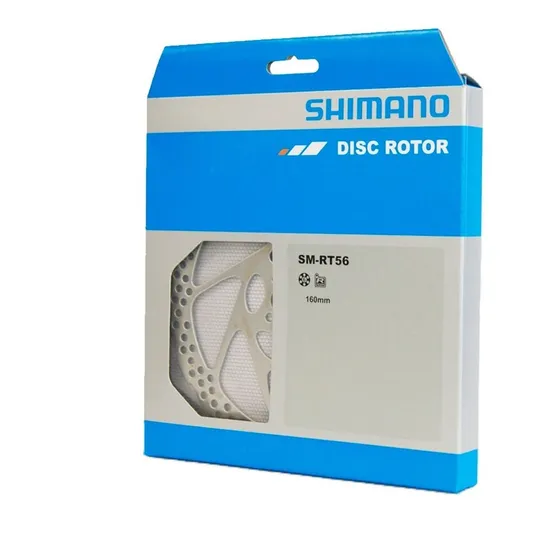 Disco Rotor Shimano Sm-rt56 160mm 6 Parafusos Bicicleta Cor Prata