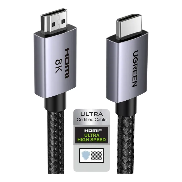 Cable Hdmi 2.1 De 8k@60hz 3 Mts Ugreen 48gbps Nylon Trenzado