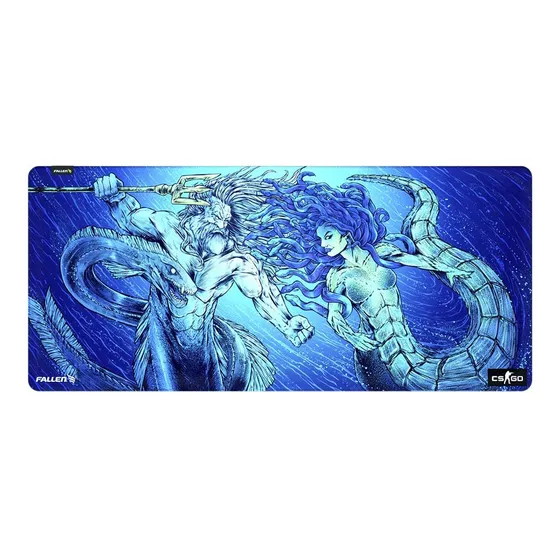 Mousepad Gamer Fallen Cs:go Medusa Speed++ Estendido 90x40cm Estampado Azul