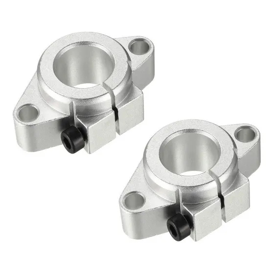 Kit 2 Suporte Para Eixo Guia Linear 20mm Shf20 Cnc Router