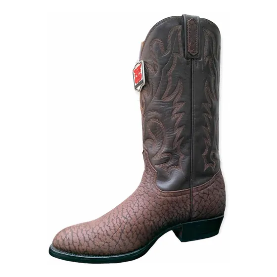Bota Vaquera Rudel Piel Cuello De Toro Original Hombre 