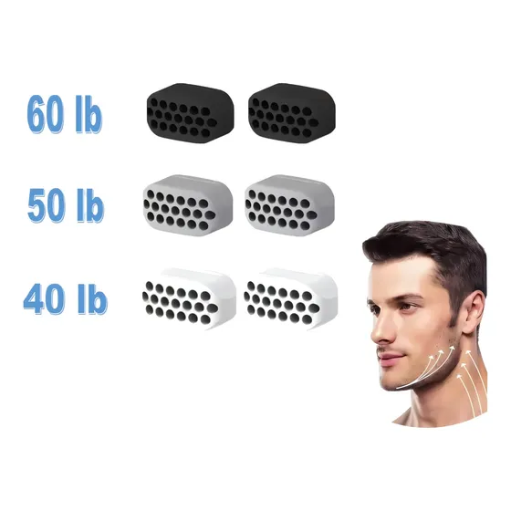3 Pares Ejercitador Mandibula - 40 + 50 + 60 Libras - E513