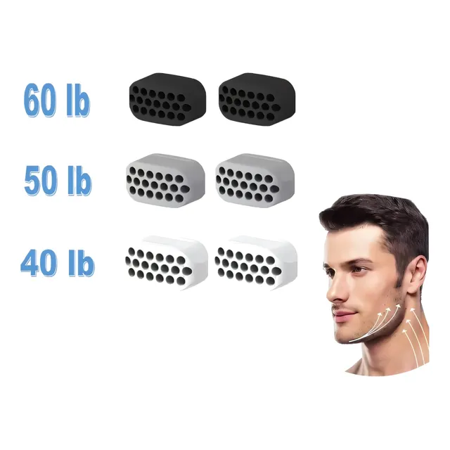 3 Pares Ejercitador Mandibula - 40 + 50 + 60 Libras - E513