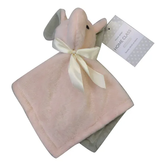 Manta De Apego Para Bebé 30 X 30 Cm Diseños Elefante Rosa