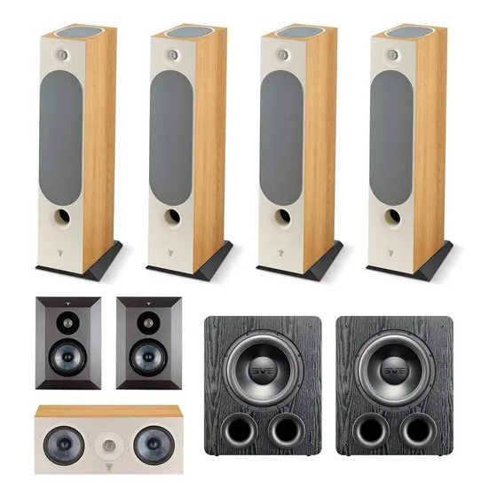 Focal Chora 7.2.4 Sistema Cine Casa (madera Clara)