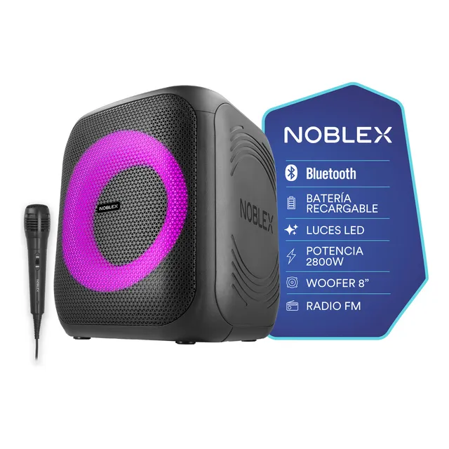 Parlante Portátil Noblex Tsn2000 2800w Karaoke Con Micrófono