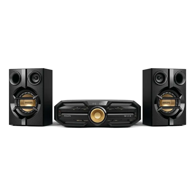Minicomponente Philips FX20X/77 negro y dorado con bluetooth 300W de potencia - 220V
