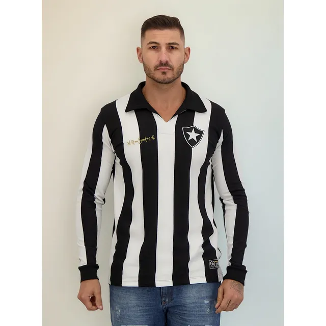 Camisa Botafogo Retrô Nilton Santos 1962 Manga Longa