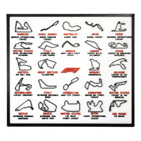 Circuitos Formula 1 Cuadro Decorativo Para Pared F1
