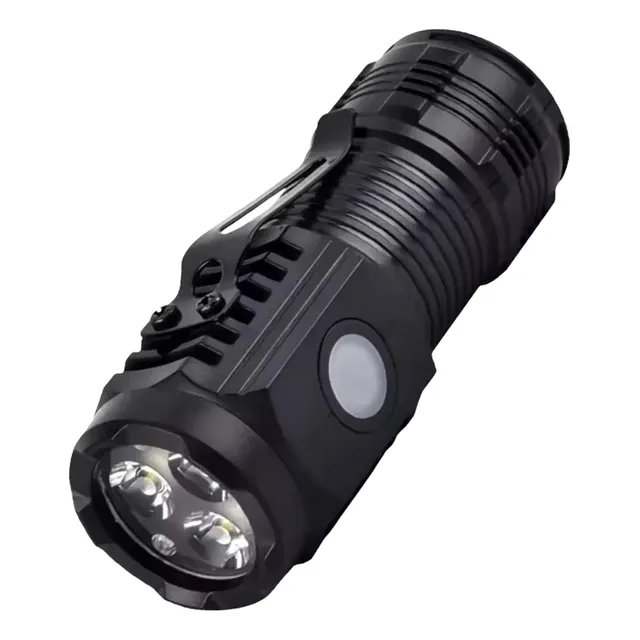 Linterna Tactica Led Recargable Clip Mini Led Con Gancho