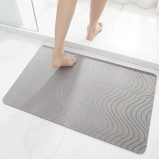 Alfombra Baño Fina Secado Rapido Para Antideslizante Goma X