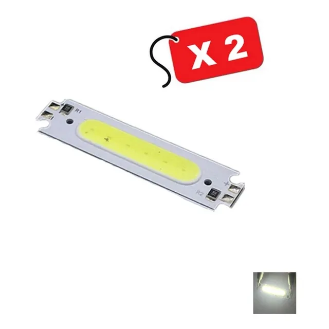 Luz Techo Capot Carro Moto Led 2w Cob 12v 6x1,5 Cm 2 Und - E