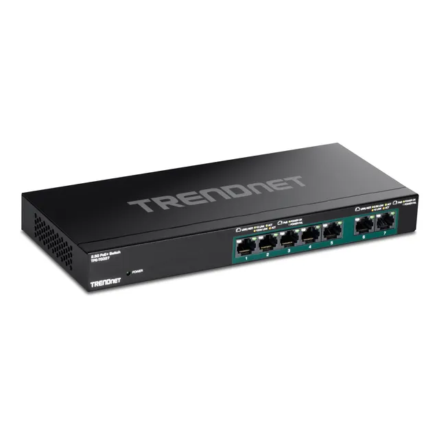 Switch Trendnet De 7 Puertos Multi-gig Poe+, 5 X Puertos 1g