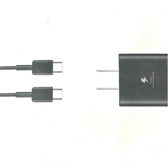 Cargador Para Celular 45w Más Cable Tipo C A Tipo C Negro
