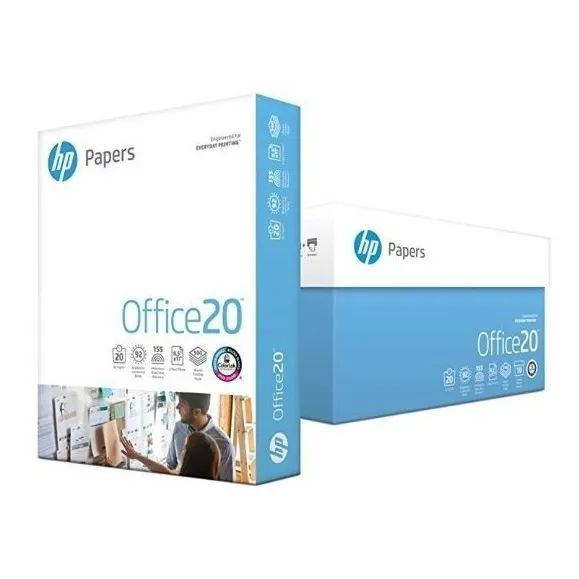 Papel Bond Hp Office 20 Blanco 75 Gramos Carta 500 Hojas