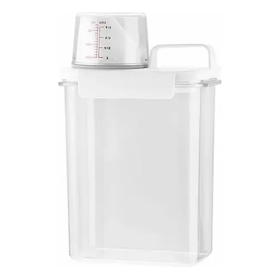 1100/1800/2300ml Lata De Detergente Sellada Con Vaso Medidor