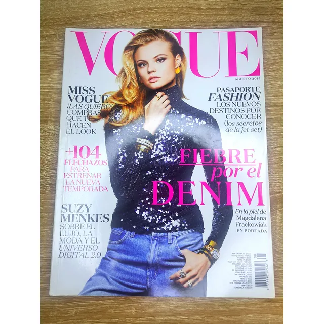 Revista Vogue Latinoamérica Magdalena Frackowiak Agosto 2015