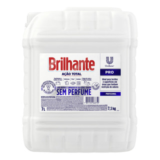 Lava Roupas Líquido Ação Total Sem Perfume 7l Brilhante Lava Roupas Líquido Ação Total Sem Perfume 7l Brilhante