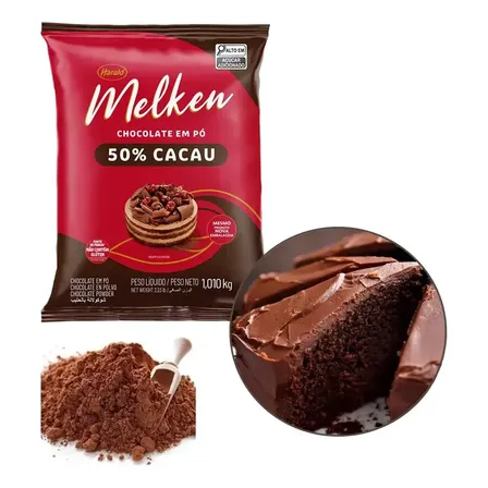 Chocolate Em Pó 50% Cacau Melken - 1,010kg