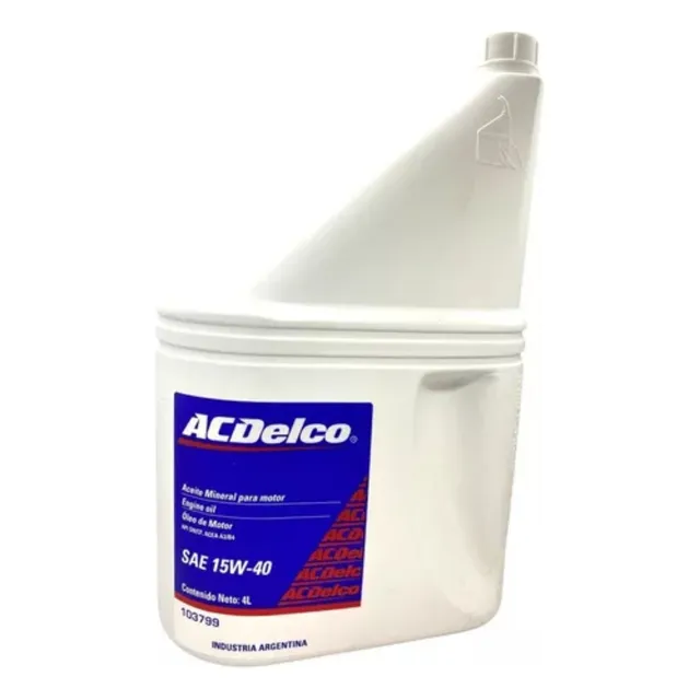 Aceite Acdelco Mineral 15w40 4 Lt Chevrolet Api 3 