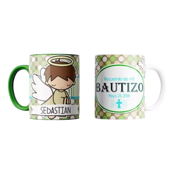 Tazas Personalizadas Para Bautizo - 36 Pzas. Sublimadas
