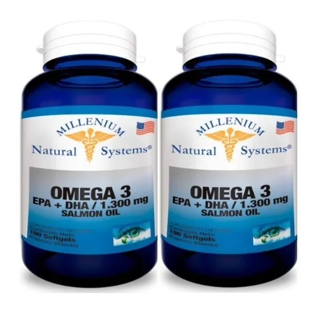 Omega 3 X 2 Frascos Natural Systems X 100 Cap