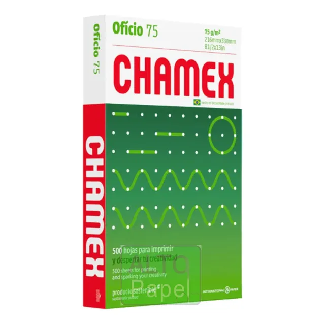 Caja X5u Papel Chamex Oficio Legal 75g Blanco