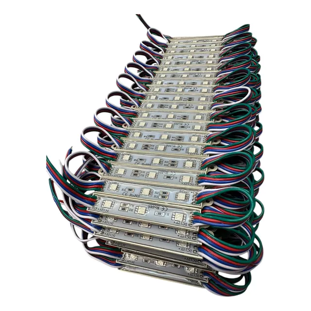 200 Modulos Rgb Smd 5050 12v Ip65 Multicolor Brillantes