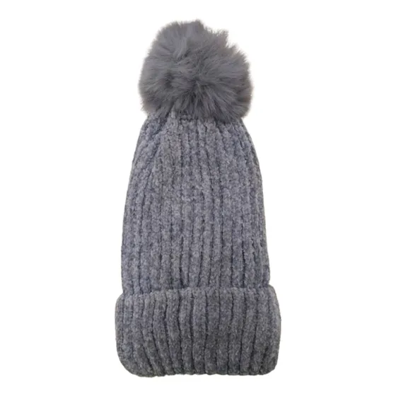 Gorro Invierno Infantil Chenille Liso Mm-6961