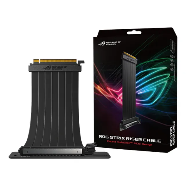 Cable vertical ROG Strix 240 mm PCI-E 3.0 x 16 con adaptador de 90 grados RS200  SafeSlot blindaje EMI