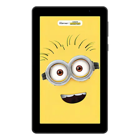 Tablet Infantil Positivo Vision Tab 7 Minions - Octa-core 3gb Ram 64gb Armazenamento, Tela 7 Ips, Bateria 3100mah, Android 14 Go, Wi-fi - Preto - Inclui Capa De Proteção Personalizada