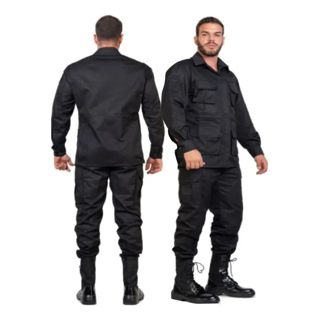 Conjunto Tatico Calça E Gandola Preta Impactus